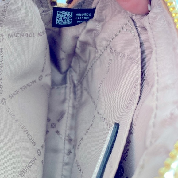 Michael Kors NWOT Straw Kenly Camera Cross Body Bag w/ Python trim - Picture 7 of 11